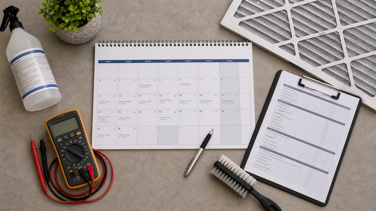 Spring tune-up checklist for a Trane condenser in a Pasadena yard